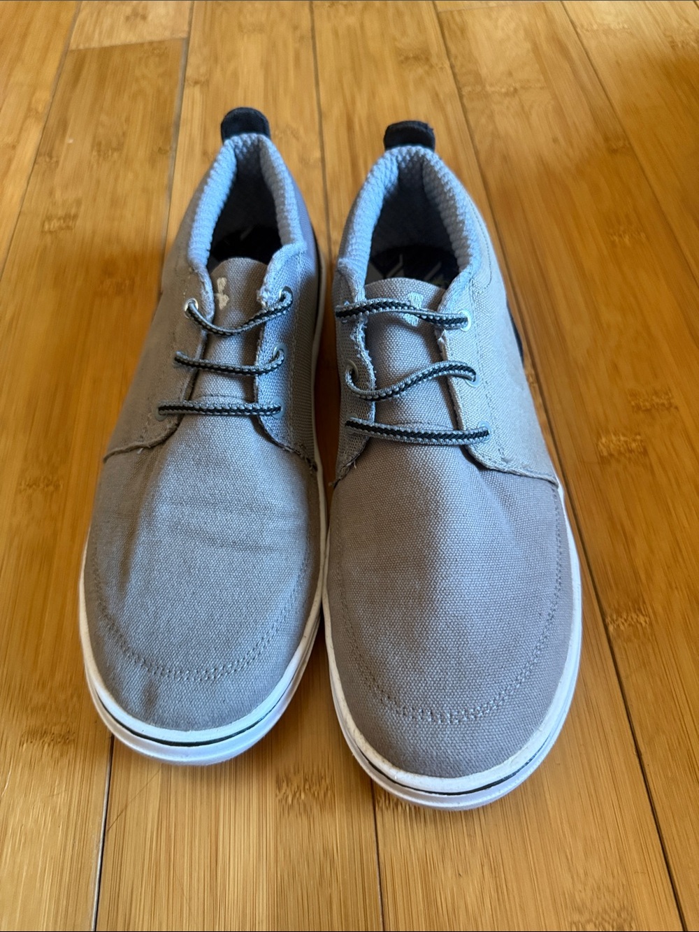 Under Armour Men's Gray Canvas Slip-On Style Loafers